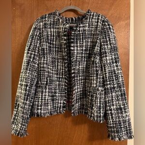 JM Studio Women's Black and White Tweed Jacket